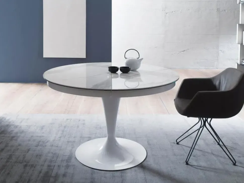 Tavolo in marmo rotondo Eclipse Ozzio a prezzo ribassato