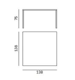 Tavolo in metallo quadrato Tavolo quadrato Novamobili a prezzo scontato