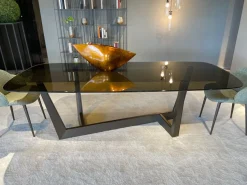 Tavolo in vetro Bonaldo, design Art. Offerta Outlet.