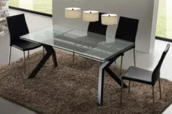 Tavolo in vetro rettangolare Tokio * La seggiola in offerta outlet