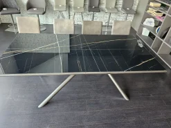 Tavolo in vetro rettangolare Random marble Ozzio a prezzo scontato