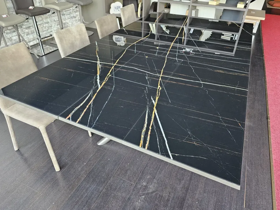 Tavolo in vetro rettangolare Random marble Ozzio a prezzo scontato