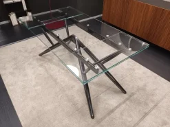 Tavolo in vetro rettangolare Bridge Bontempi a prezzo ribassato