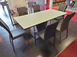 Tavolo in vetro rettangolare Diamante special Ozzio in offerta outlet