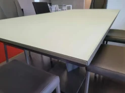 Tavolo in vetro rettangolare Diamante special Ozzio in offerta outlet