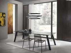 Tavolo in vetro rettangolare Raw Zamagna in offerta outlet