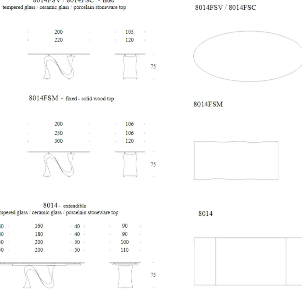 Tavolo in vetro rettangolare Wave Tonin casa a prezzo ribassato