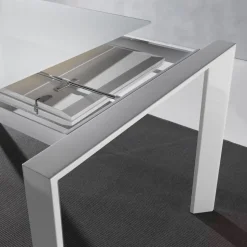 Tavolo in vetro rettangolare Silver 629 * La seggiola in offerta outlet