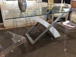 Tavolo in vetro rettangolare Unique  Artigianale a prezzo scontato