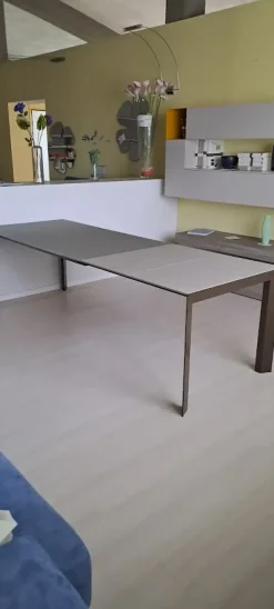 Tavolo in vetro rettangolare Genio Bontempi in offerta outlet