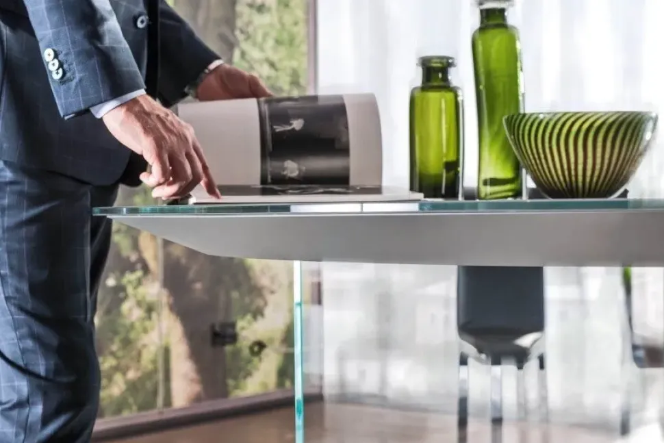 Tavolo in vetro rotondo Air tondo vetro Lago a prezzo ribassato