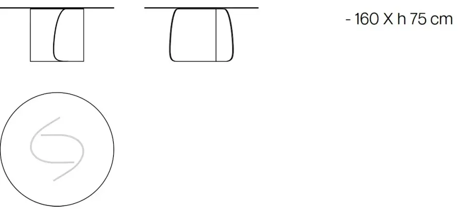 Tavolo in vetro rotondo Blur Nature design a prezzo ribassato