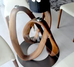 Tavolo in vetro rotondo Infinity Porada in offerta outlet