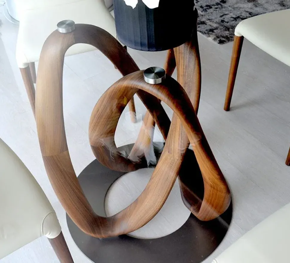 Tavolo in vetro rotondo Infinity Porada in offerta outlet