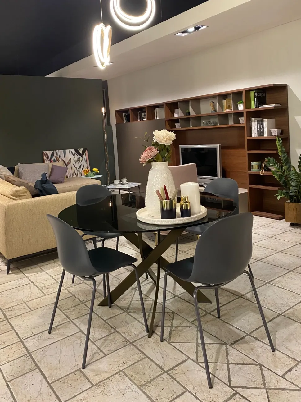 Tavolo in vetro rotondo Tavolo barone Bontempi in offerta outlet