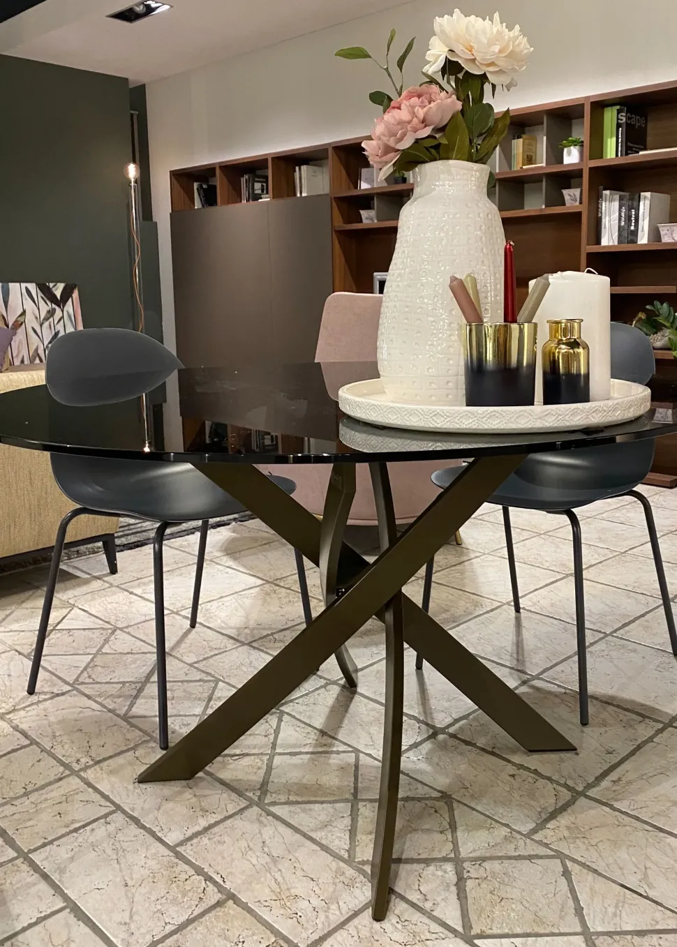 Tavolo in vetro rotondo Tavolo barone Bontempi in offerta outlet