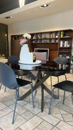 Tavolo in vetro rotondo Tavolo barone Bontempi in offerta outlet