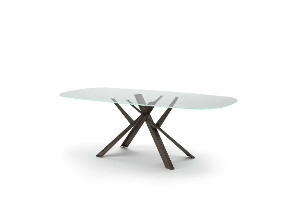 Tavolo in vetro sagomato Diago Easyline a prezzo scontato