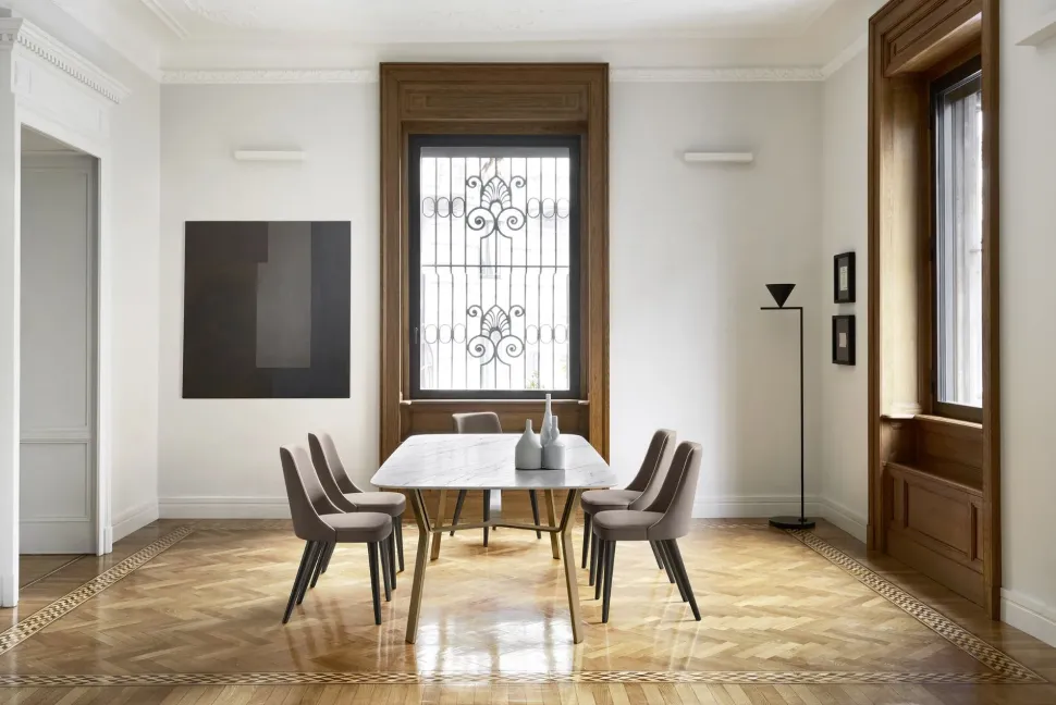 Tavolo Iron Sangiacomo in ceramica Fisso