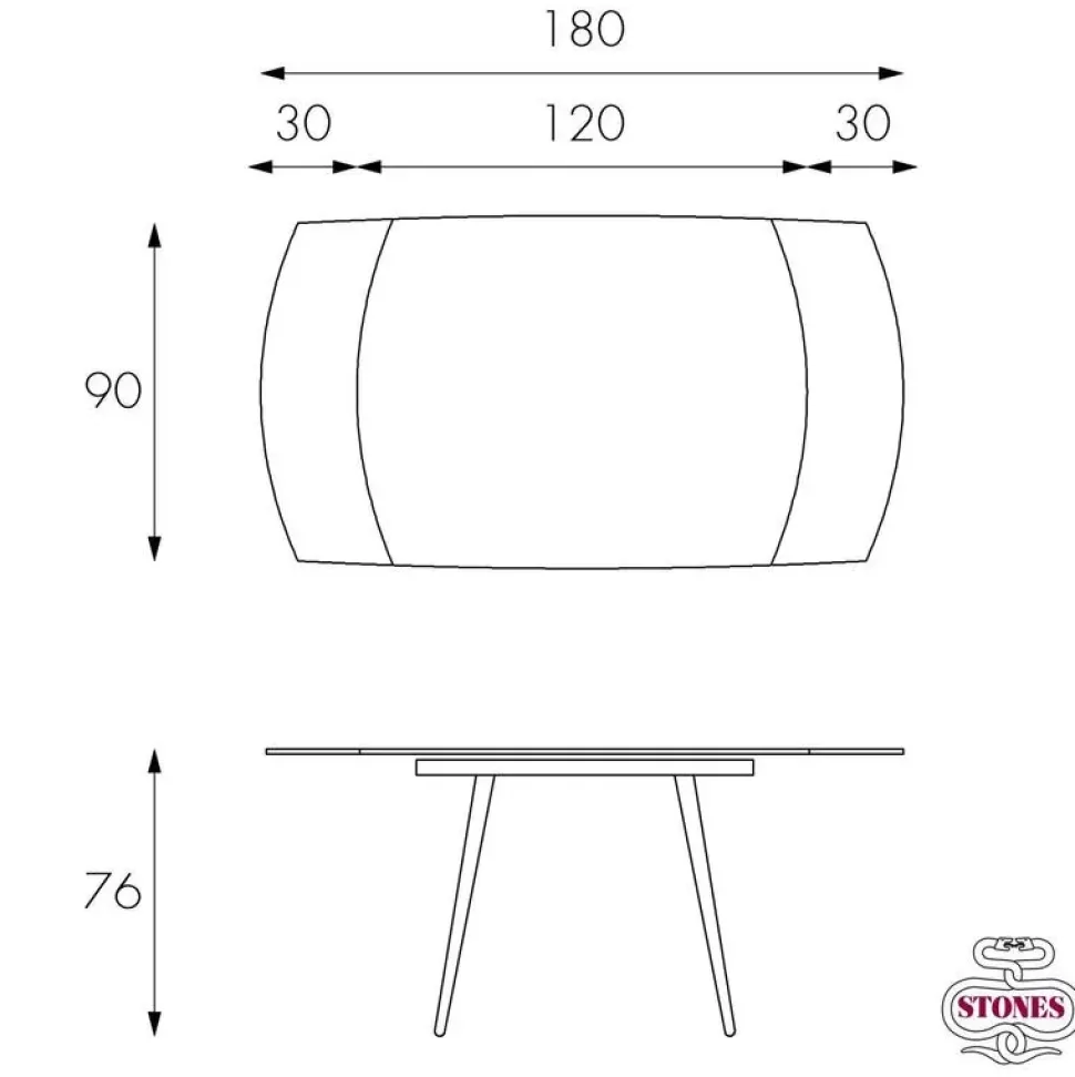 Tavolo Kyoto 4 Stones in OFFERTA OUTLET