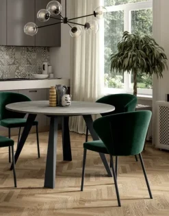 TAVOLO Md work Tavolo rotondo allungabile cemento SCONTATO a PREZZI OUTLET