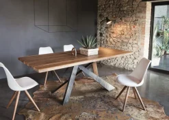 Tavolo Metal in legno rovere massello di Alta corte scontato del 30%