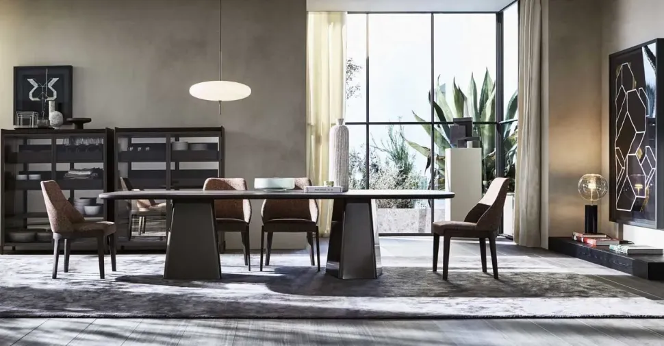 Tavolo ovale in legno Mayfair di Molteni & c in Offerta Outlet