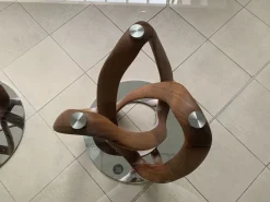 Tavolo ovale in vetro Infinity di Porada in Offerta Outlet