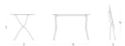 Tavolo per l'esterno modello Tavolo pieghevole 120x70 balcony lafuma Collezione esclusiva in offerta