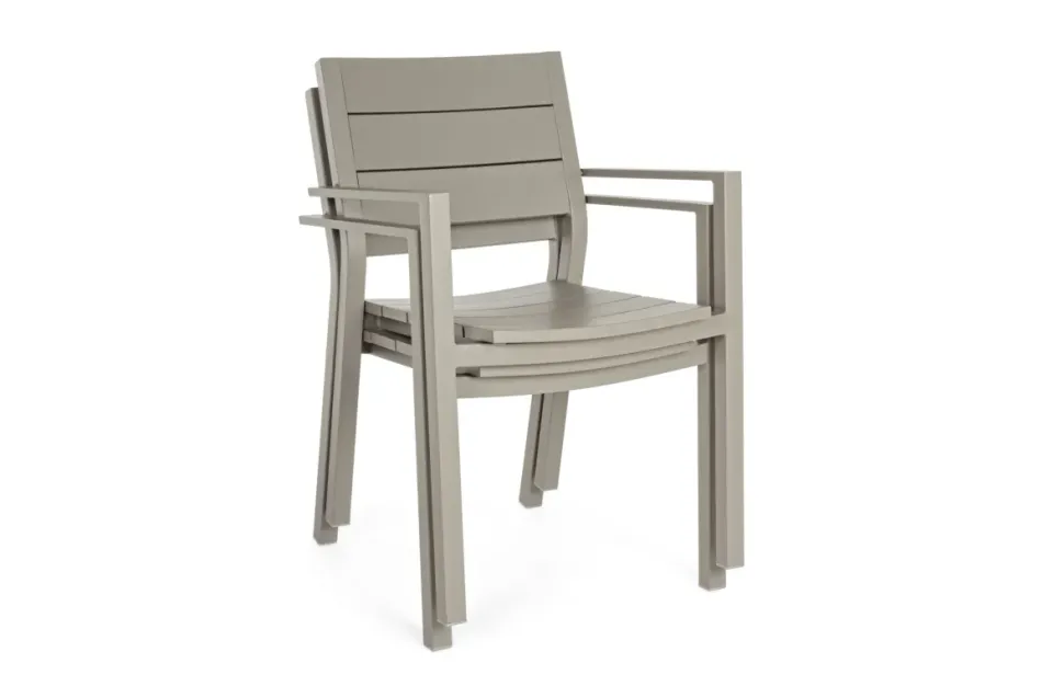 Tavolo per l'esterno Tavolo skipper tortora con 6 poltroncine shark tortora Bizzotto a prezzo scontato