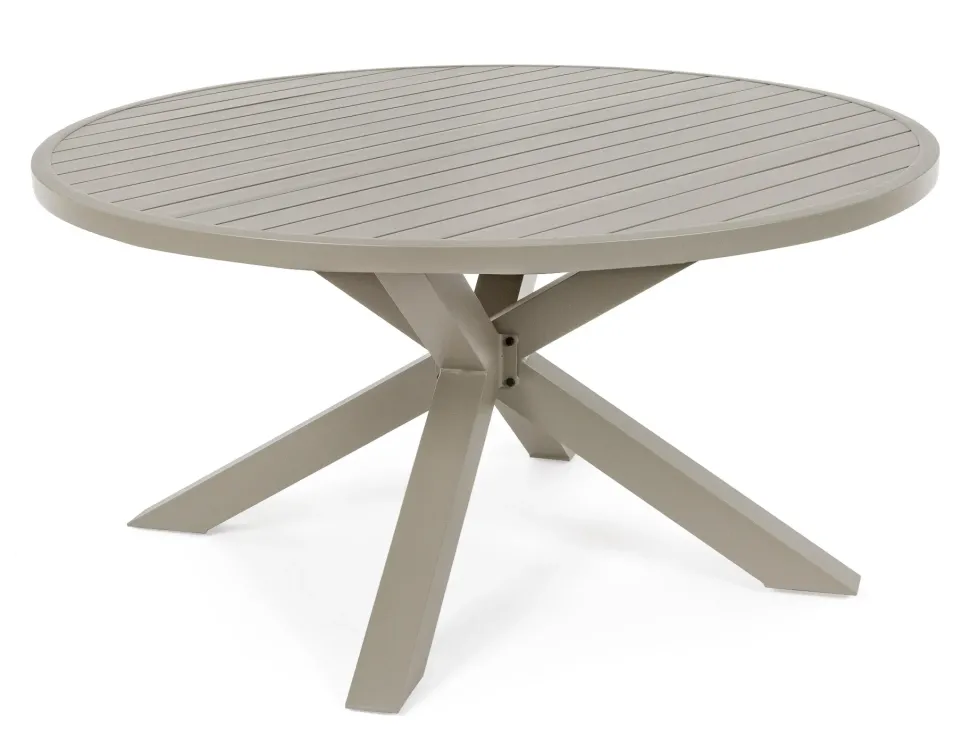 Tavolo per l'esterno Tavolo skipper tortora con 6 poltroncine shark tortora Bizzotto a prezzo scontato