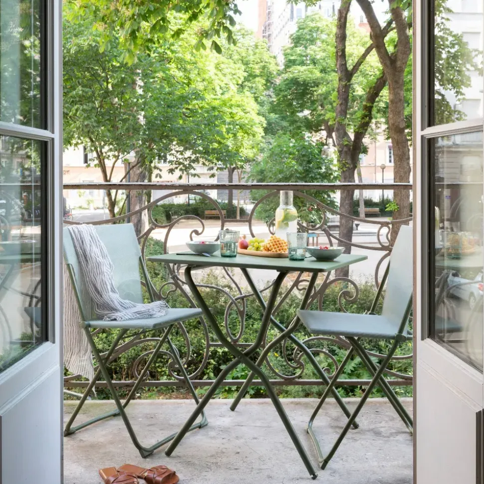 Tavolo per l'esterno Tavolo balcony verde moss lafuma a marchio Collezione esclusiva a prezzo ribassato
