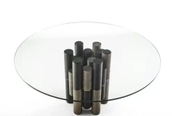 Tavolo Pilar tondo mix Porada in vetro Fisso