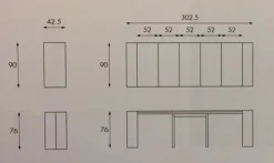 Tavolo Pinocchio consolle bianca Stones in laccato Consolle