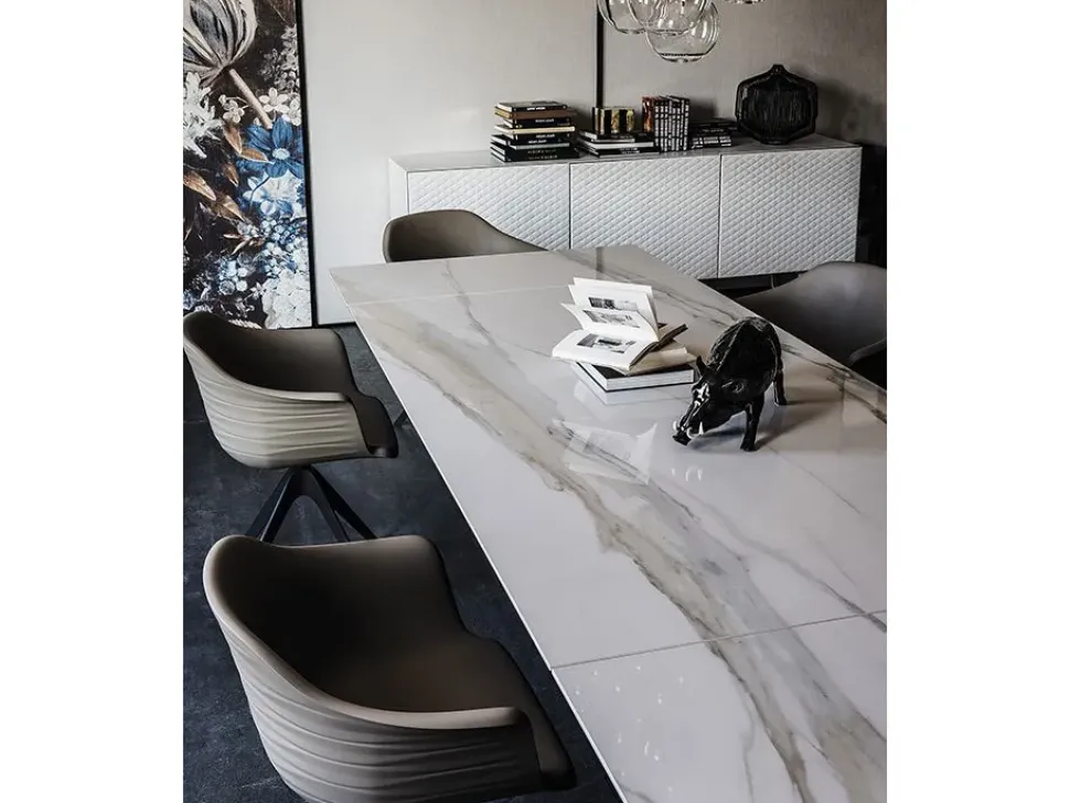 Tavolo Premier keramik drive di Cattelan italia scontato del 30%