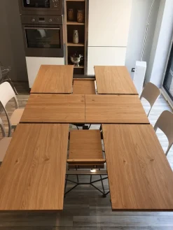 Tavolo rettangolare allungabile e allargabile Fil8 in Rovere