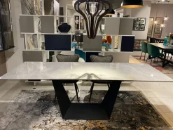 Tavolo rettangolare D9196 in ceramica. Collezione esclusiva. Offerta Outlet.