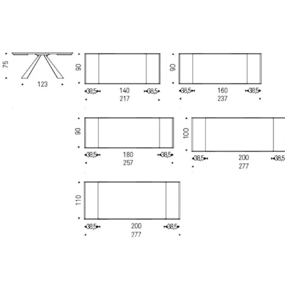 Tavolo rettangolare Eliot wood drive Cattelan italia scontato del 40%