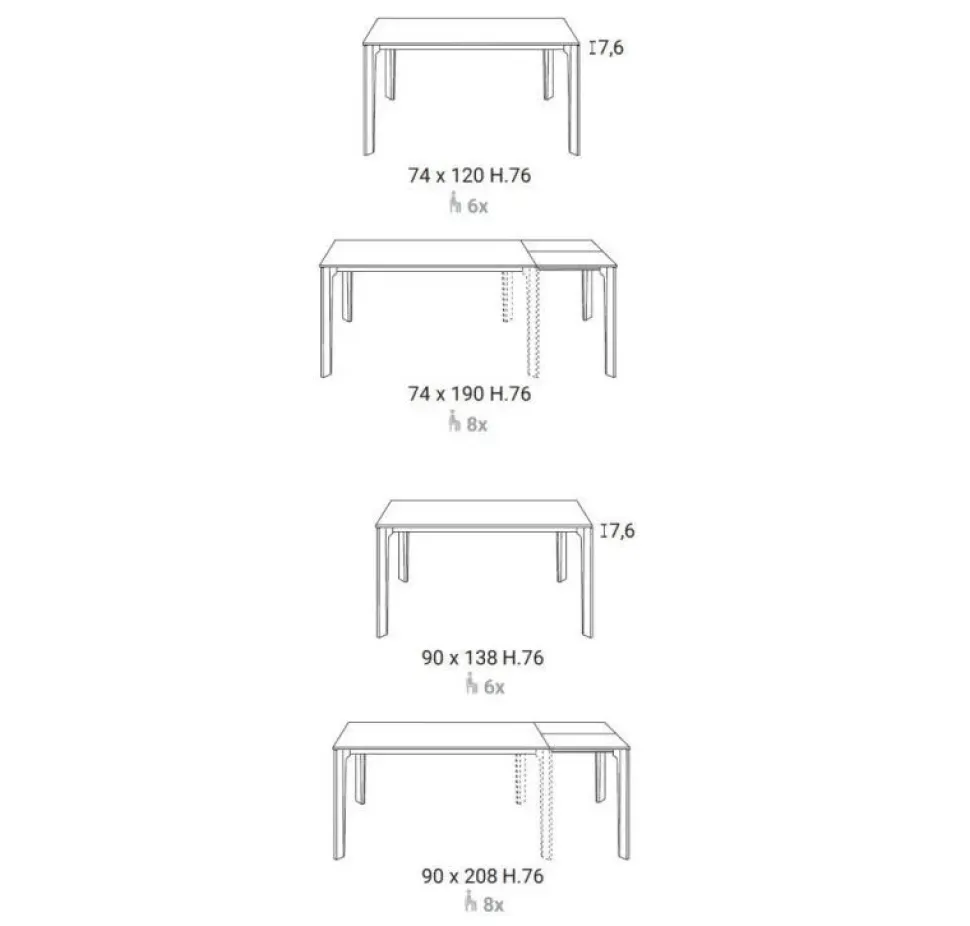 Tavolo rettangolare in ceramica Opera Ozzio in Offerta Outlet