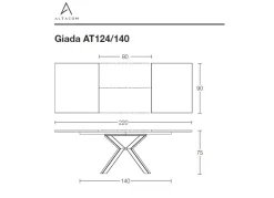 Tavolo rettangolare in laminato Giada di Altacom in Offerta Outlet