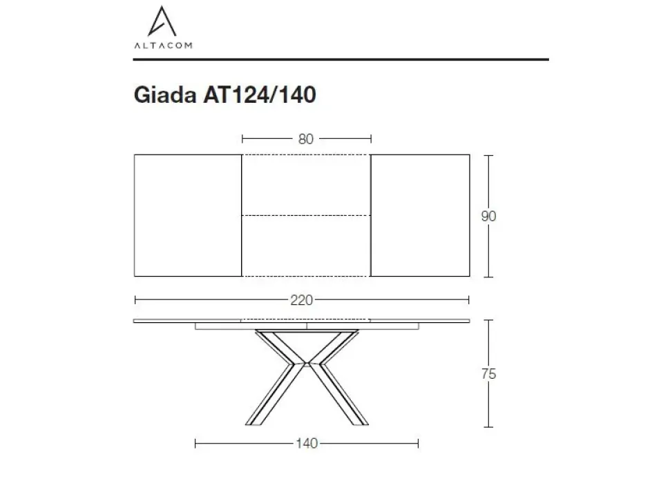 Tavolo rettangolare in laminato Giada di Altacom in Offerta Outlet