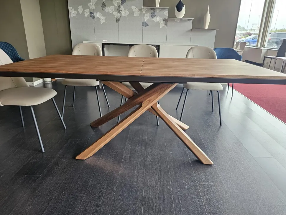 Tavolo rettangolare in legno Arizona di Easyline in Offerta Outlet