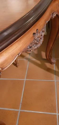 Tavolo rettangolare in legno Chippendale rettangolare di Artigianale in Offerta Outlet