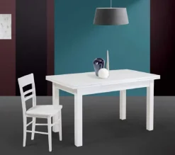 Tavolo rettangolare in legno Evry Artigianale in Offerta Outlet