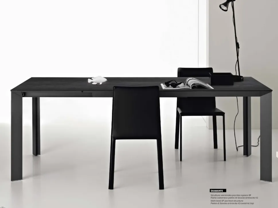 Tavolo rettangolare in legno Diamante Point house in Offerta Outlet