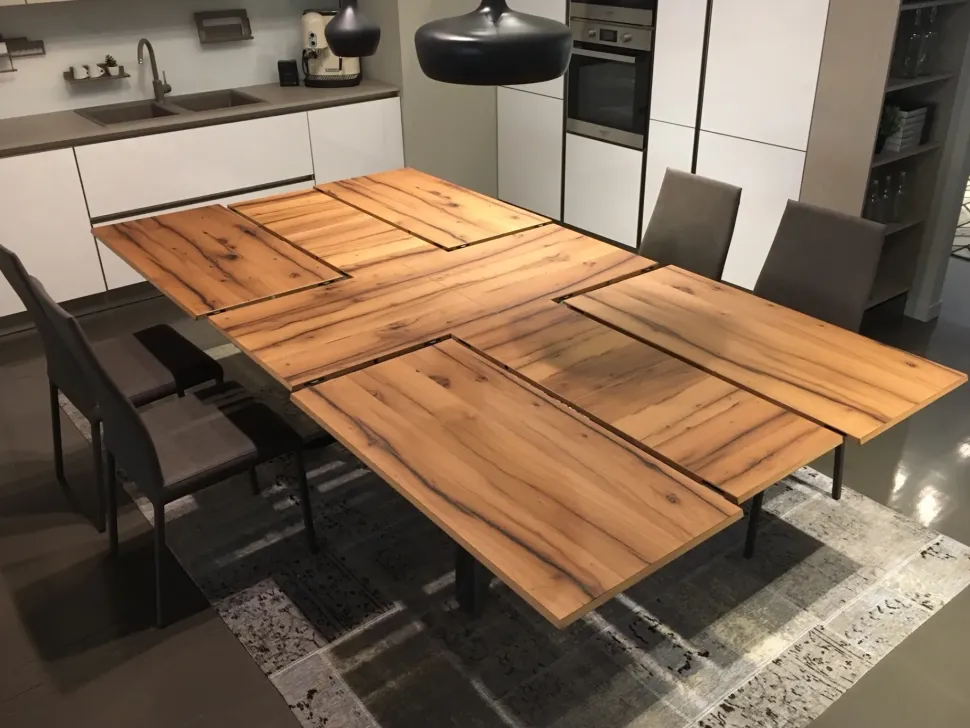 Tavolo rettangolare in legno 4x4 di Ozzio in Offerta Outlet