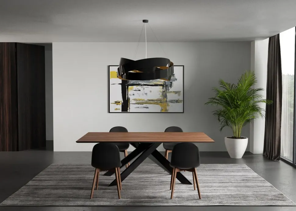 Tavolo rettangolare in legno 8054 di Giessegi in Offerta Outlet