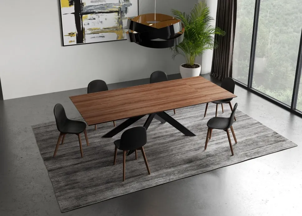 Tavolo rettangolare in legno 8054 di Giessegi in Offerta Outlet