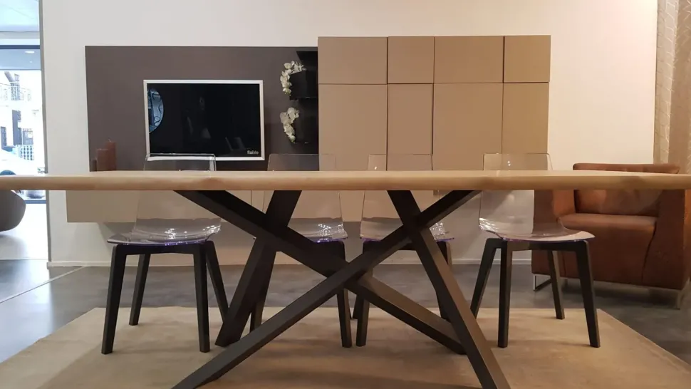 Tavolo rettangolare in legno Crossing Fgf mobili in Offerta Outlet