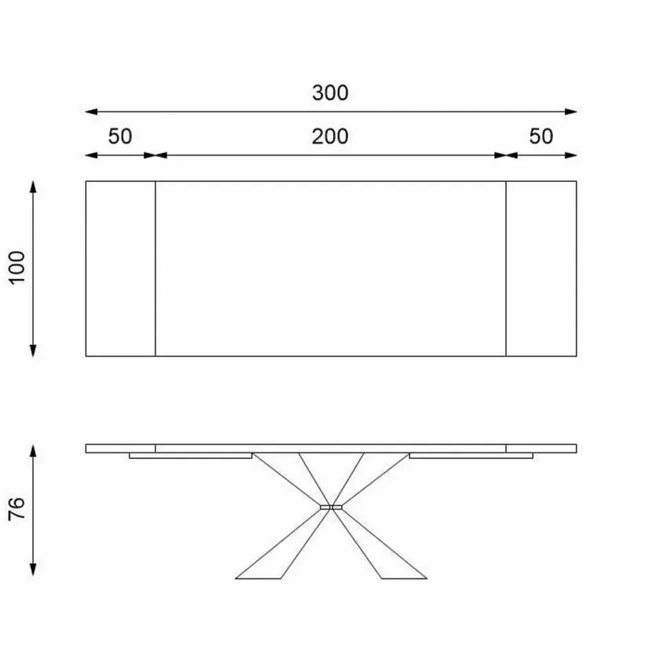 Tavolo rettangolare in legno Stark di Stones in Offerta Outlet